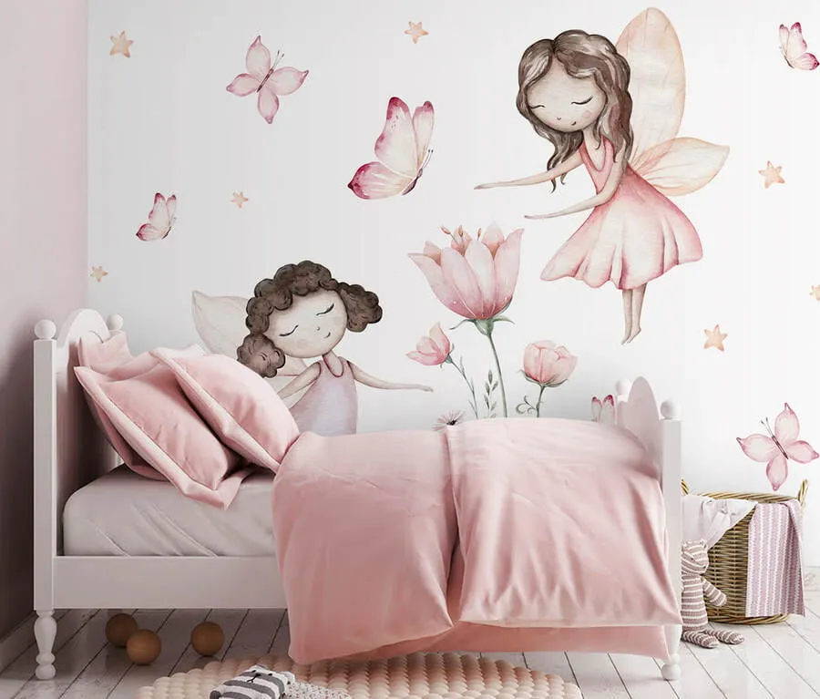 Vinilo Hadas Mariposas Estrellas