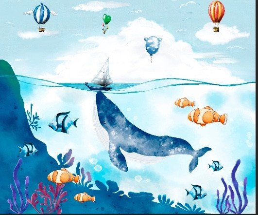 Papel Tapiz Vinilo Adhesivo Animales de Mar