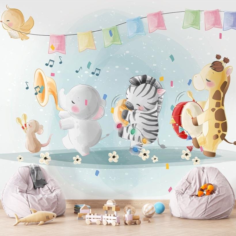 Papel Tapiz Animales Fiesta