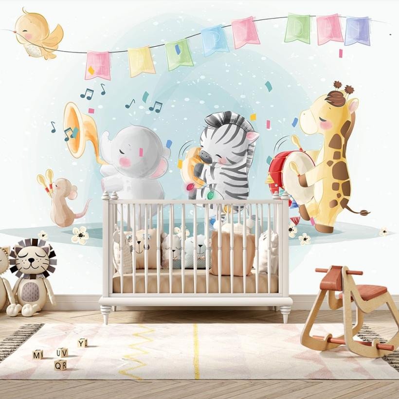 Papel Tapiz Animales Fiesta
