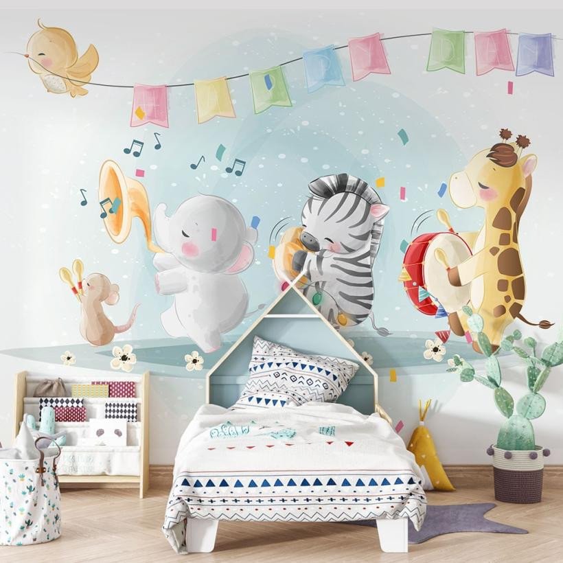 Papel Tapiz Animales Fiesta