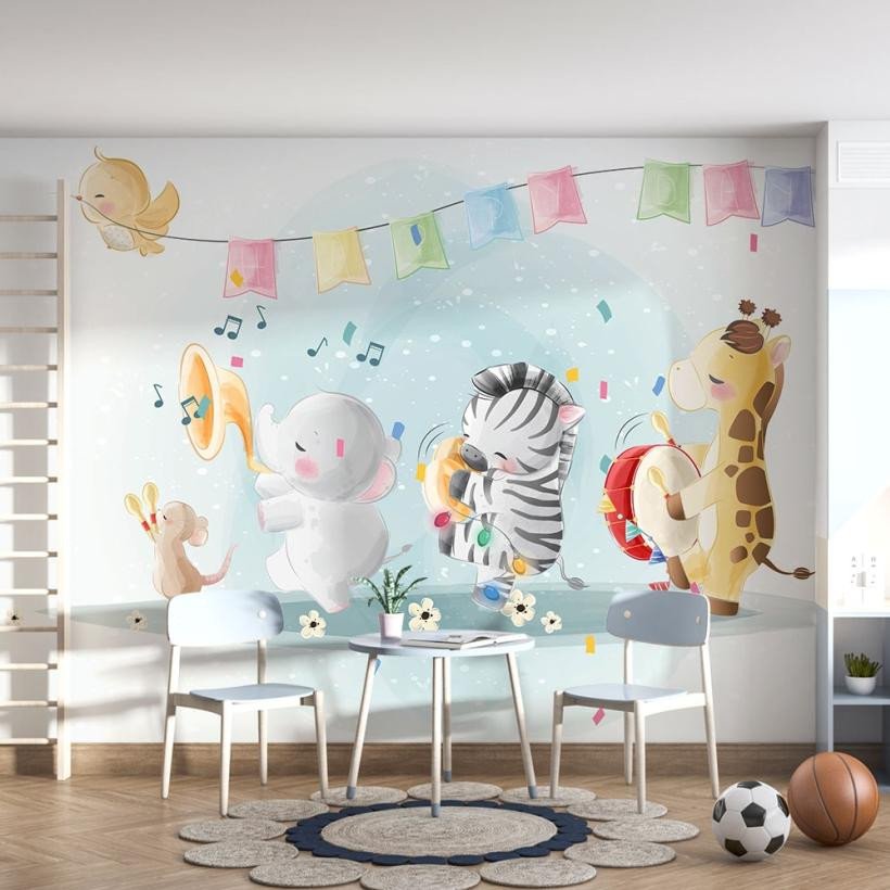 Papel Tapiz Animales Fiesta