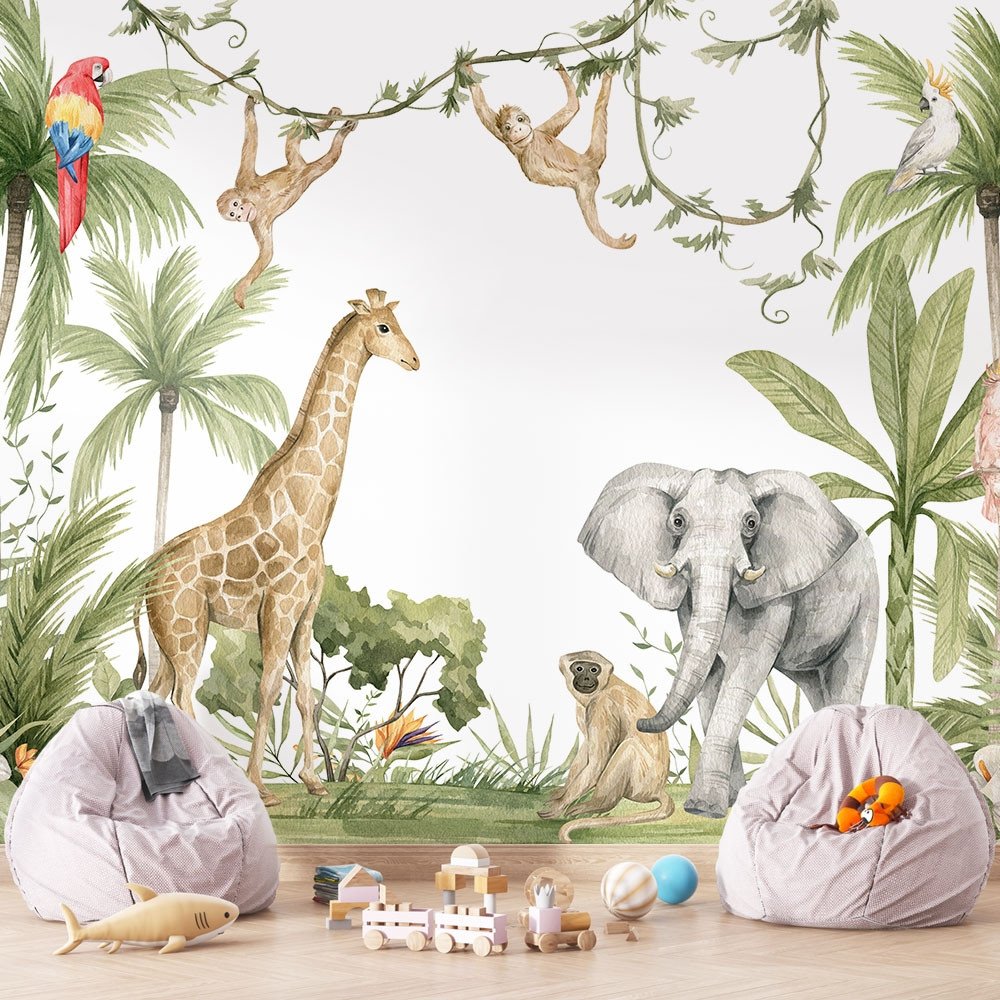 Papel Tapiz Jungla Acuarelada