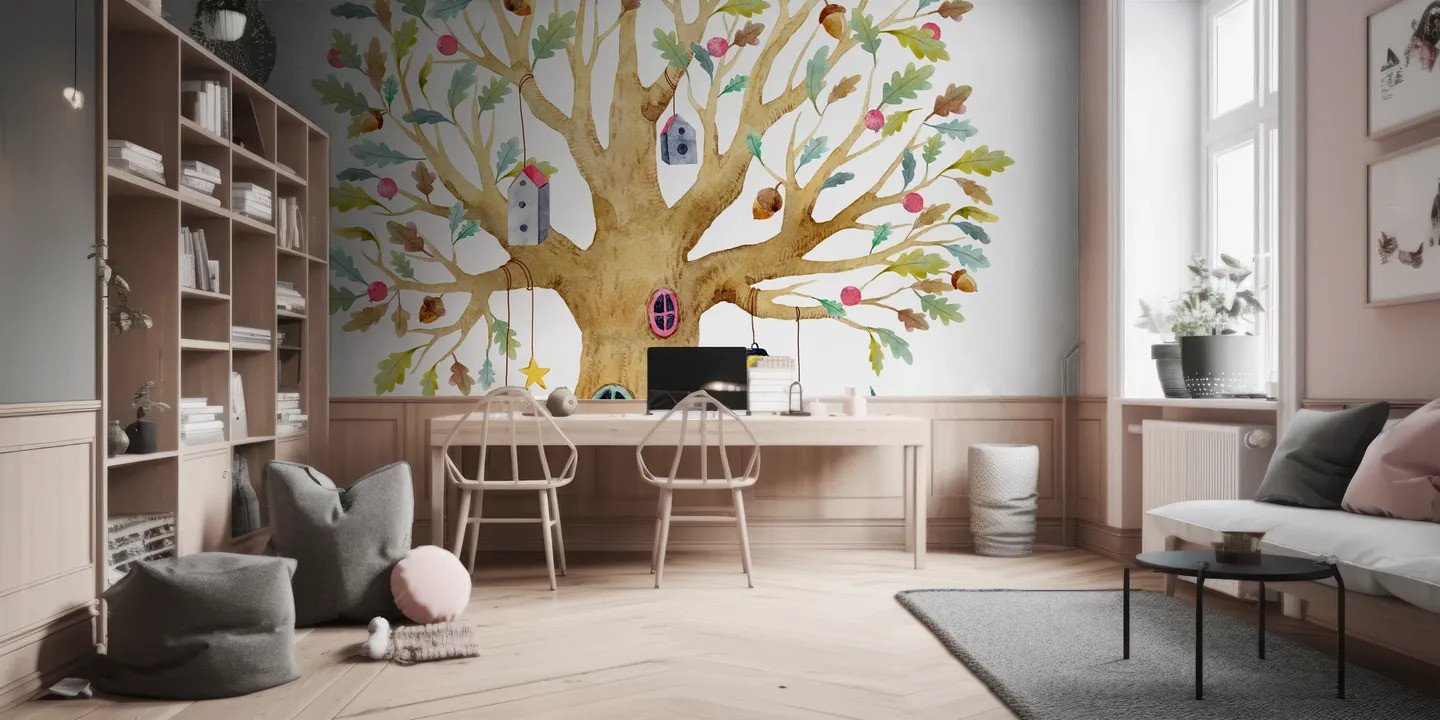Papel Tapiz Arbol Infantil de Encanto