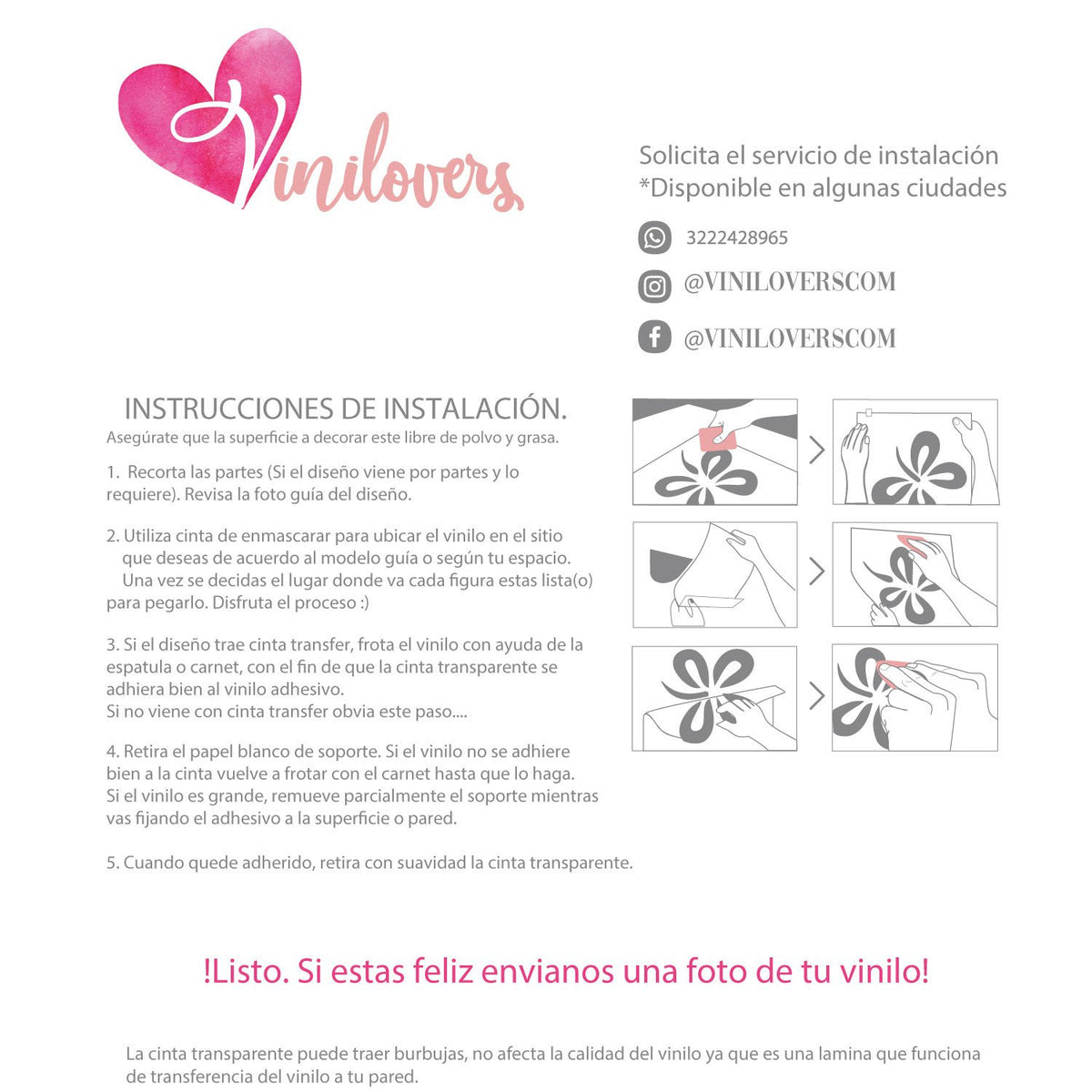 Vinilo Unicornio y Flores