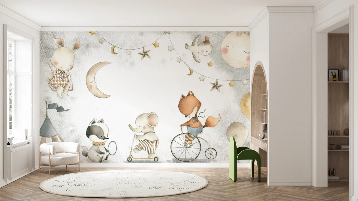 Papel Tapiz Adhesivo Infantil Animales