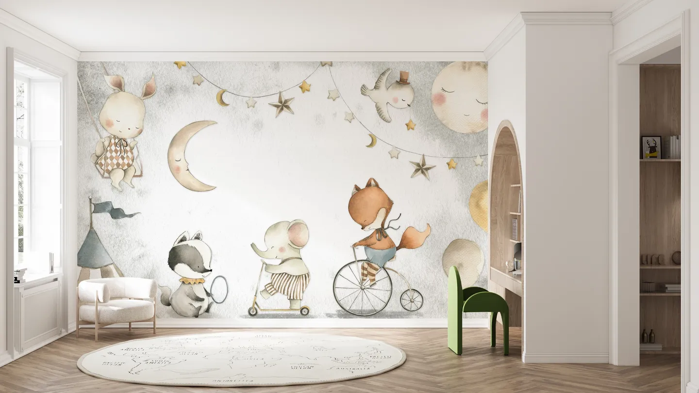 Papel Tapiz Adhesivo Infantil Animales