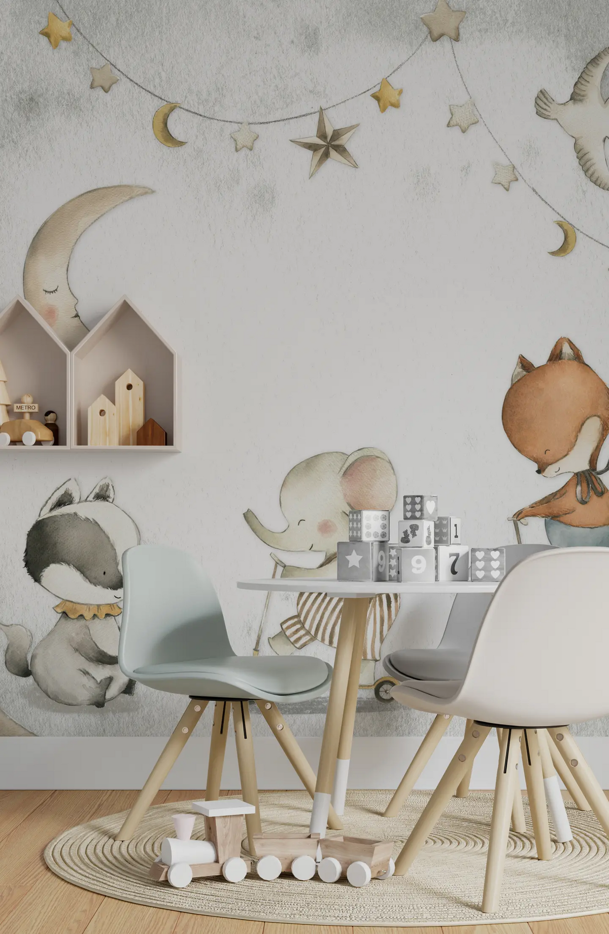 Papel Tapiz Adhesivo Infantil Animales