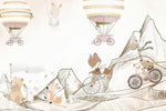 Papel tapiz adhesivo Animales Globos Montaña