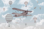 Papel tapiz adhesivo JGlobos Aviones Cielo Azul