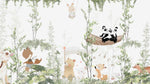 Papel tapiz adhesivo Bosque Animales Bebé