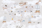 Papel tapiz adhesivo  Mapas con Animales Infantiles