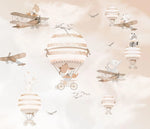 Papel tapiz adhesivo Aviones Animales Globos Niños