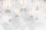 Papel tapiz adhesivo Animales Flores Globos Niñas