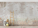 Papel tapiz adhesivo Infantil Unicornio y Bosque de Aves