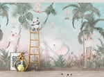 Papel tapiz adhesivo Infantil Zafari Pastel
