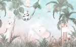 Papel tapiz adhesivo Infantil Zafari Pastel