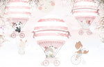 Papel tapiz adhes ivoInfantil Animales Globos Flores Cielo