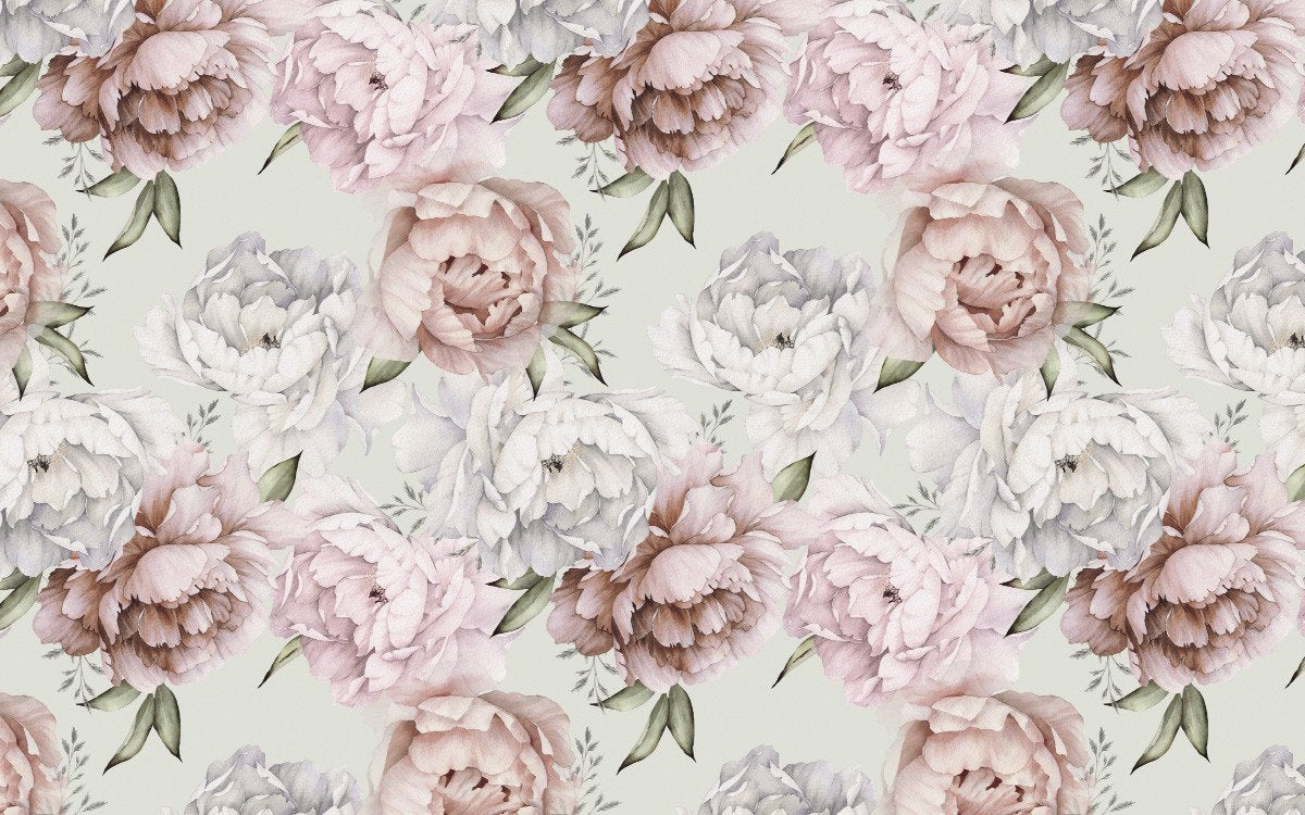 Papel tapiz Adhesivo de Hojas y Flores Gigantes