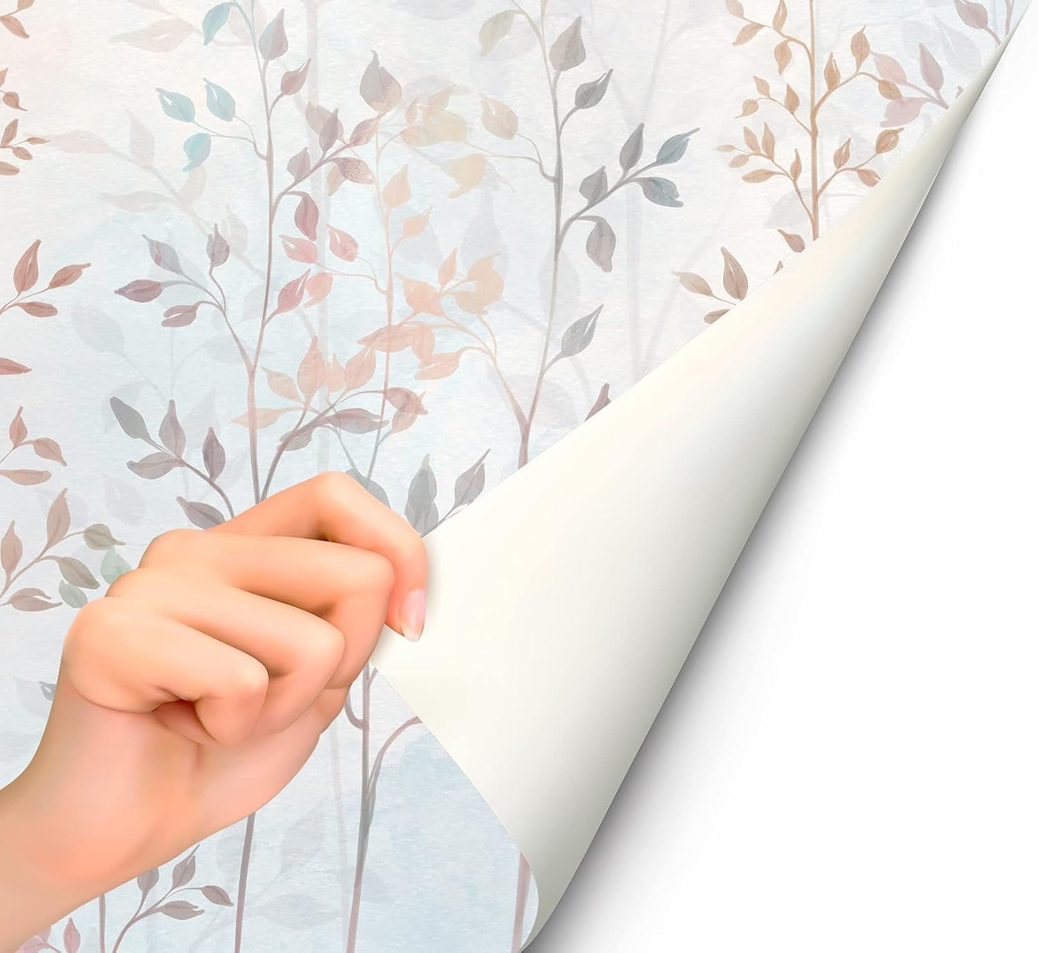 Papel Tapiz Adhesivo Jardín de Plantas y Hojas Pequeñas
