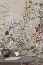 Papel Tapiz Adhesivo Jardín Exótico