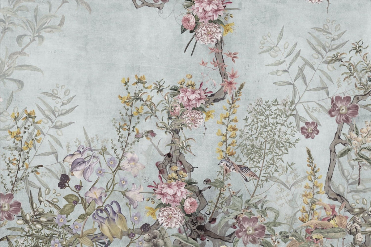 Papel Tapiz Adhesivo Jardín Exótico