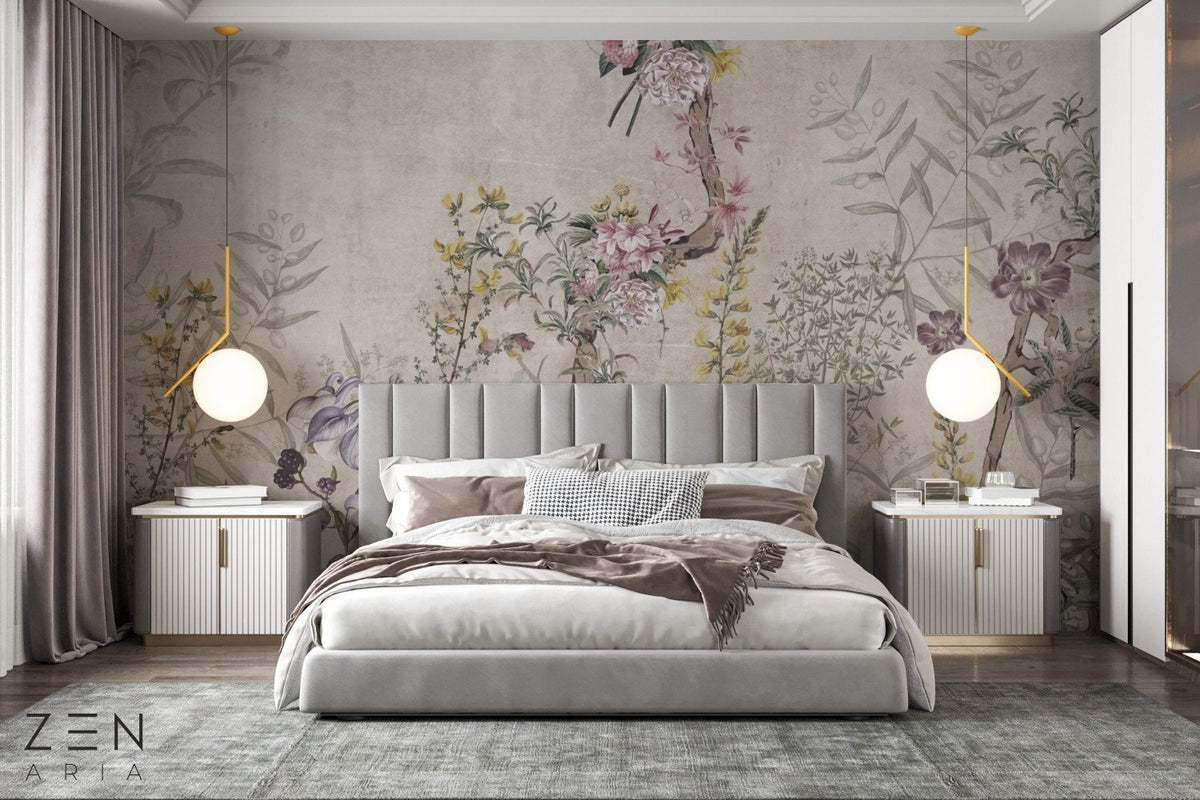 Papel Tapiz Adhesivo Jardín Exótico