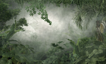Papel Tapiz Adhesivo Decorativo - Acuarela Tropical con Niebla