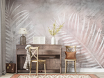 Papel Tapiz Adhesivo Decorativo - Acuarela Palmas Gigantes