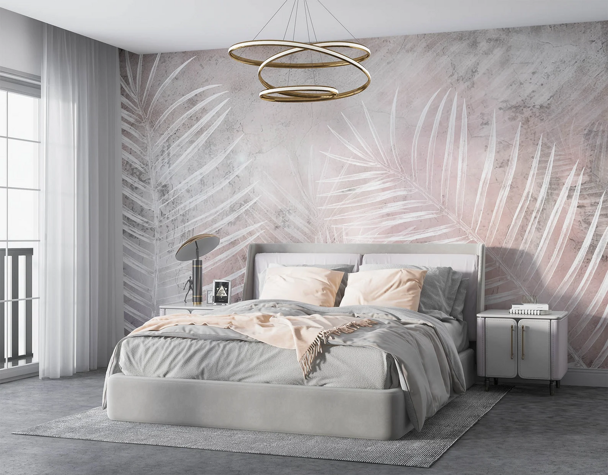 Papel Tapiz Adhesivo Decorativo - Acuarela Palmas Gigantes