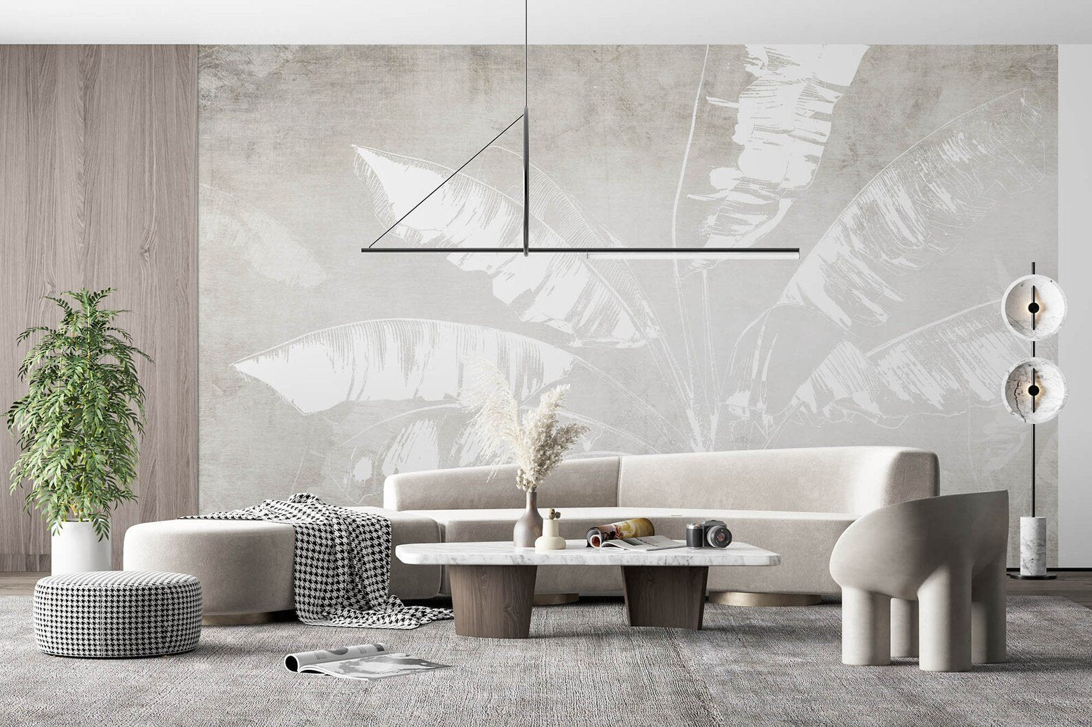 Papel Tapiz Adhesivo Decorativo - Acuarela de Plátano