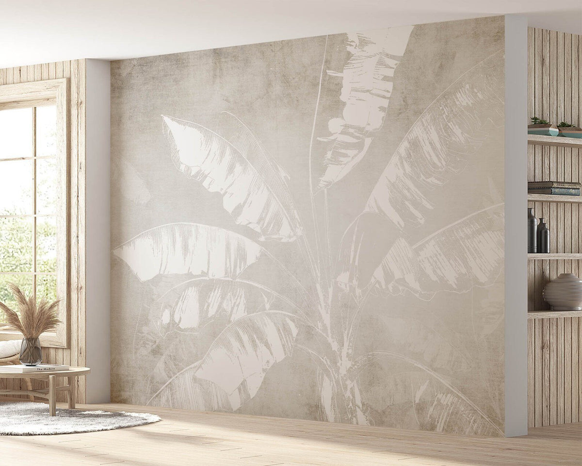 Papel Tapiz Adhesivo Decorativo - Acuarela de Plátano