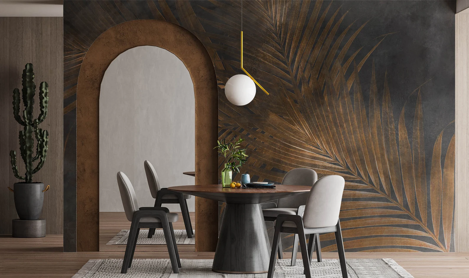 Papel Tapiz Adhesivo Decorativo - Hojas de Palma Gigantes