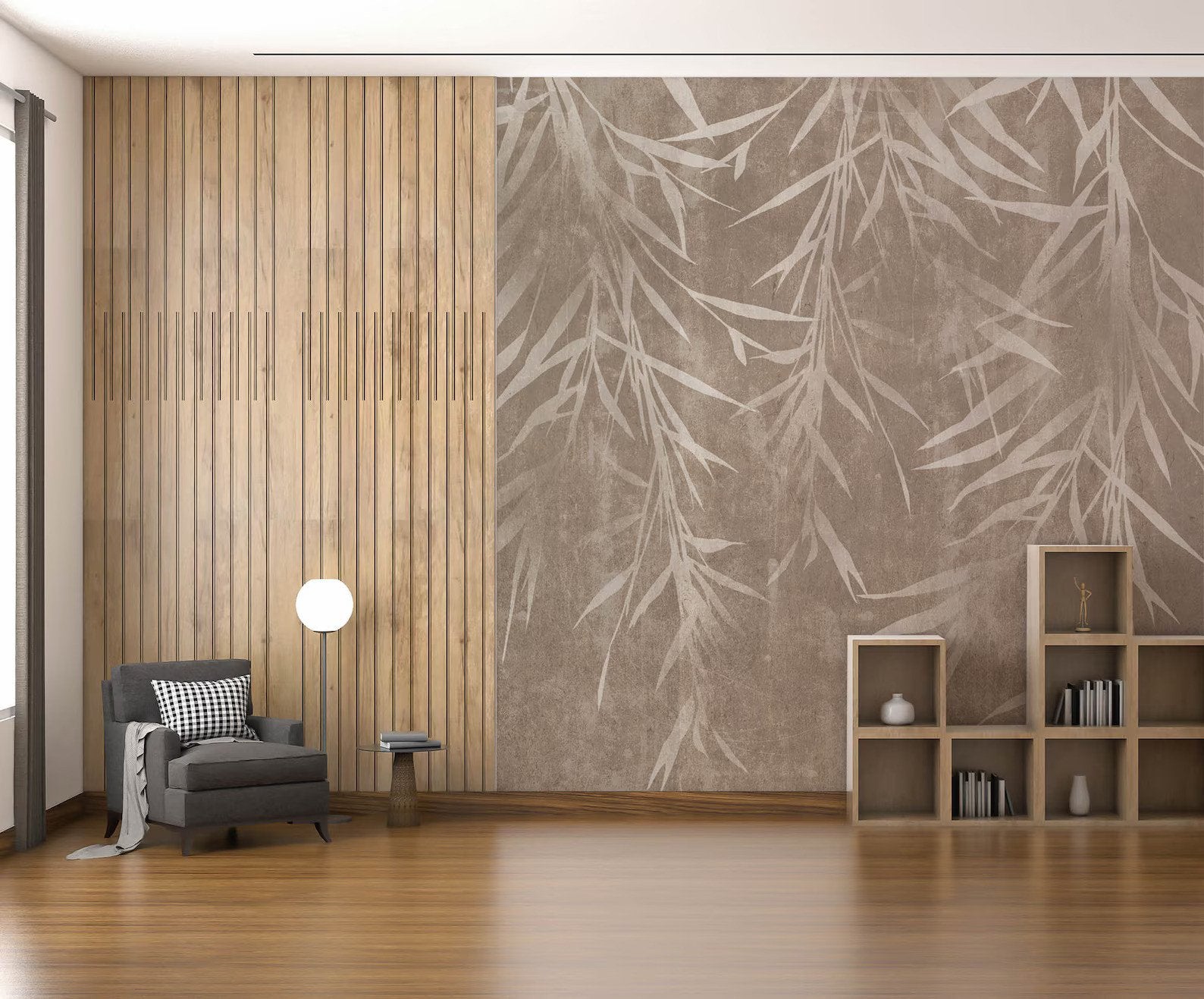 Papel Tapiz Adhesivo Decorativo - Hojas de Guaduales 02