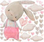 vinilo-sticker-pegatina-bebe-infantil-conejo-nubes-corazones-nombre personalizado