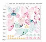 Papel Tapiz Acuarela: Mariposas, Flores y Estrellas