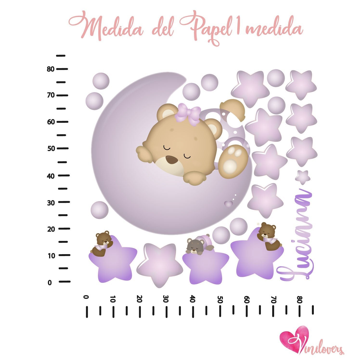 Stickers infantiles vinilos decorativos sweet night bears impresos Colombia Bogota Medellin Cali Barranquilla Bucaramanga