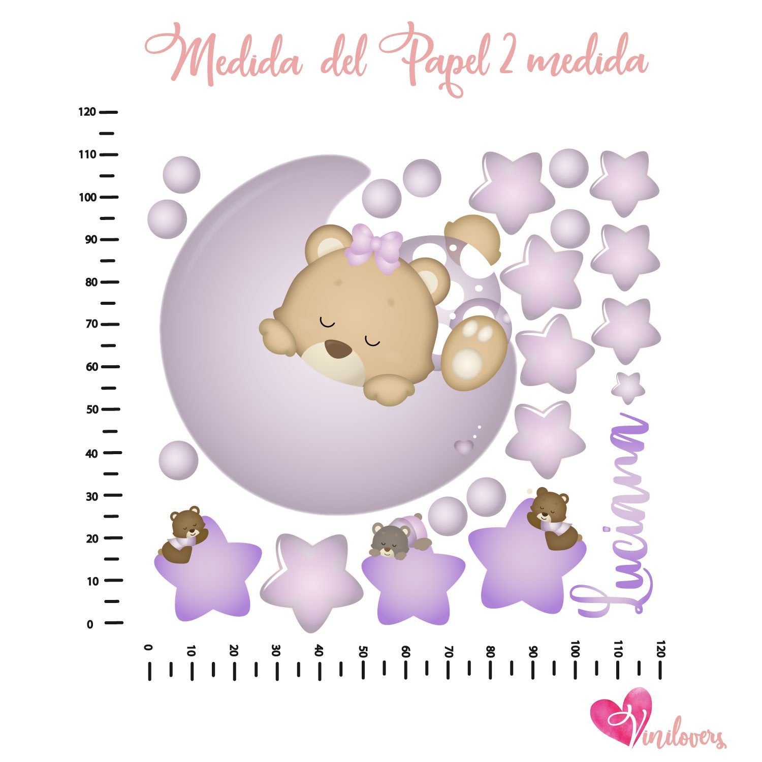 Stickers infantiles vinilos decorativos sweet night bears impresos Colombia Bogota Medellin Cali Barranquilla Bucaramanga