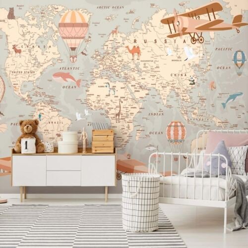 Papel Tapiz Adhesivo Decorativo - Mapa de Colores 04