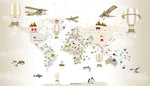 Papel Tapiz "Mapa de Banderas 02"