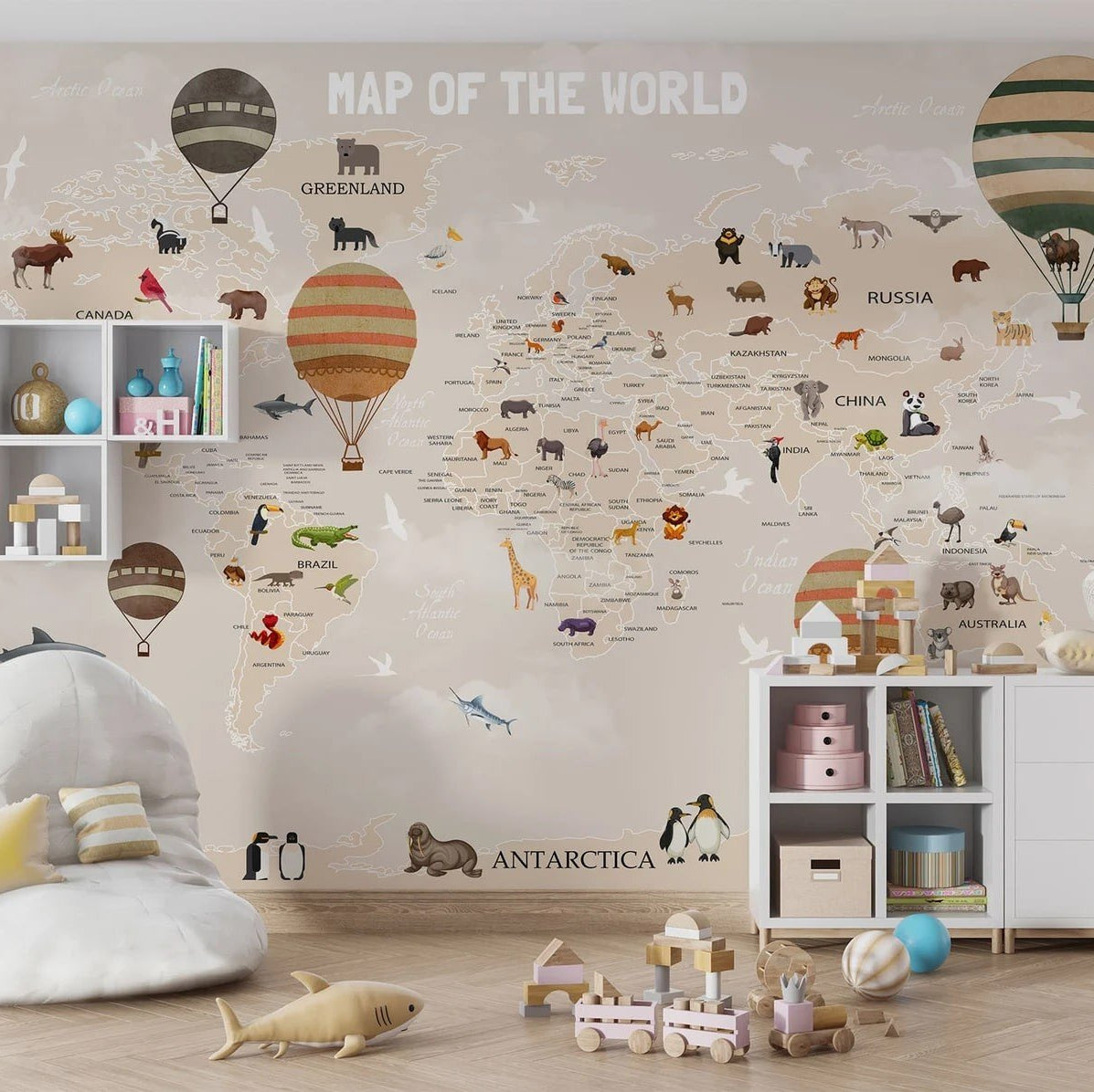 Papel Tapiz "Mapa of the world"