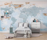 Papel Tapiz "Mapa politico aviones"