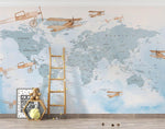 Papel Tapiz "Mapa politico aviones"