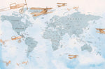 Papel Tapiz "Mapa politico aviones"
