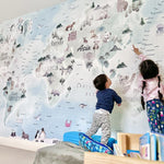 Papel Tapiz "Mapa Animal en las Nubes"