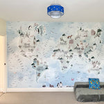 Papel Tapiz "Mapa Animal en las Nubes"