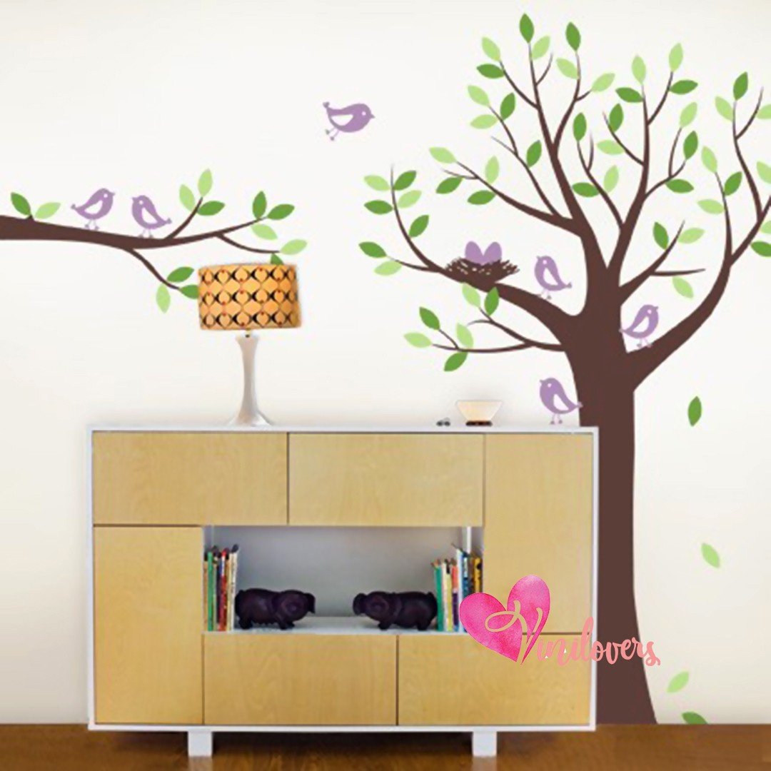 Vinilos decorativos infantiles arboles ramas pajaros nidos aves Colombia Colombia Bogota Medellin Cali Barranquilla Bucaramanga