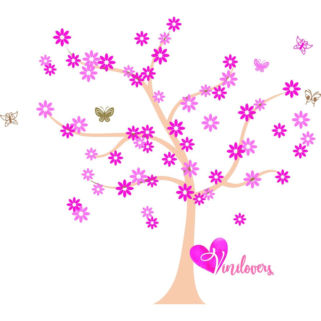 Vinilos decorativos adhesivos infantiles arboles flores mariposas Colombia Bogota Medellin Cali Barranquilla Bucaramanga