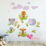 Vinilos infantiles animales jirafas leones hipopótamos elefantes micos Colombia Bogota Medellin Cali Barranquilla Bucaramanga