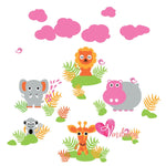 Vinilos infantiles animales jirafas leones hipopótamos elefantes micos Colombia Bogota Medellin Cali Barranquilla Bucaramanga